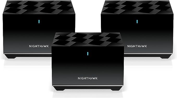 NETGEAR Nighthawk Tri-band Whole Home Mesh WiFi 6 with 2 Satellite Extenders