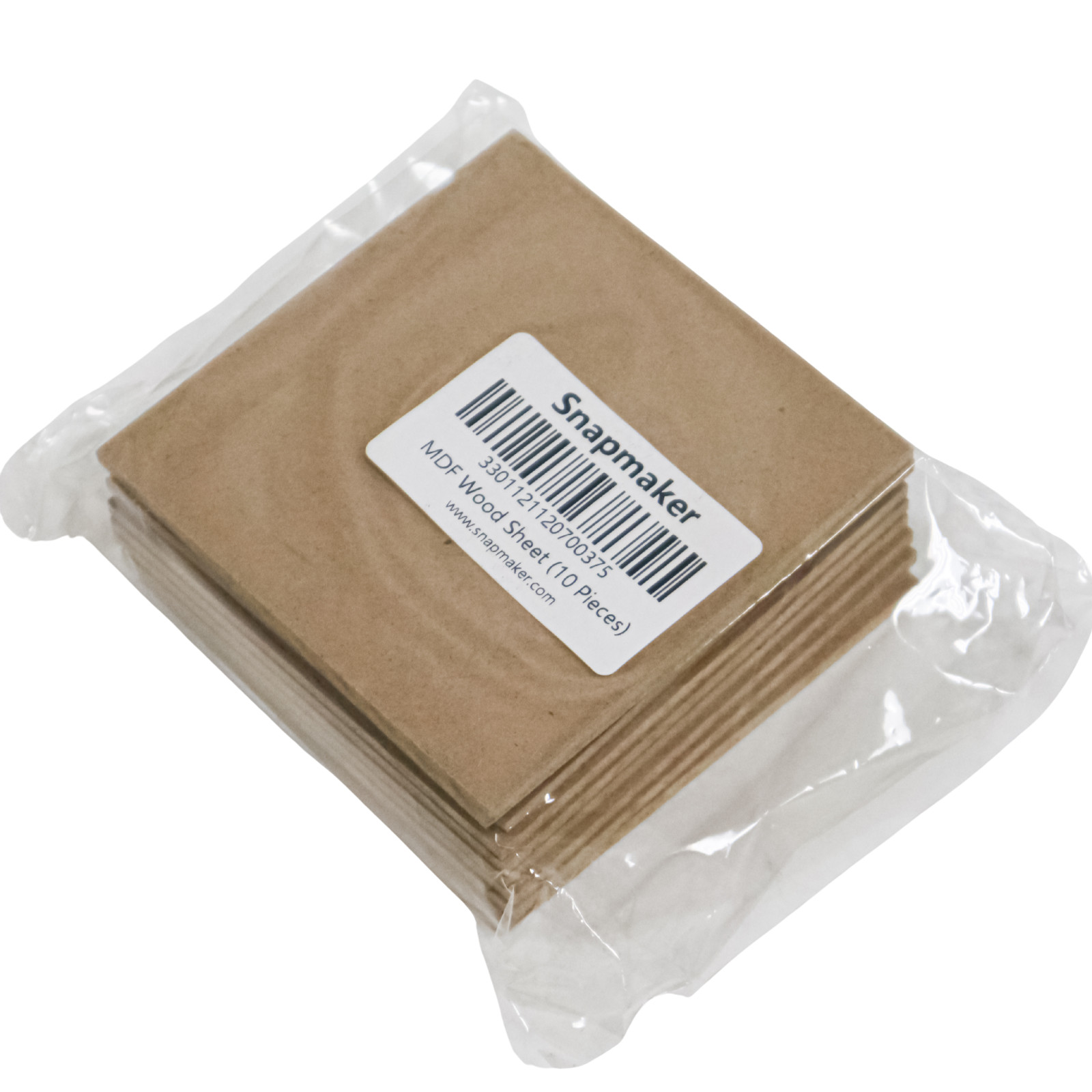 Snapmaker 3D Printer MDF Wood Sheet 10 Pieces 80 x 80 x 2mm