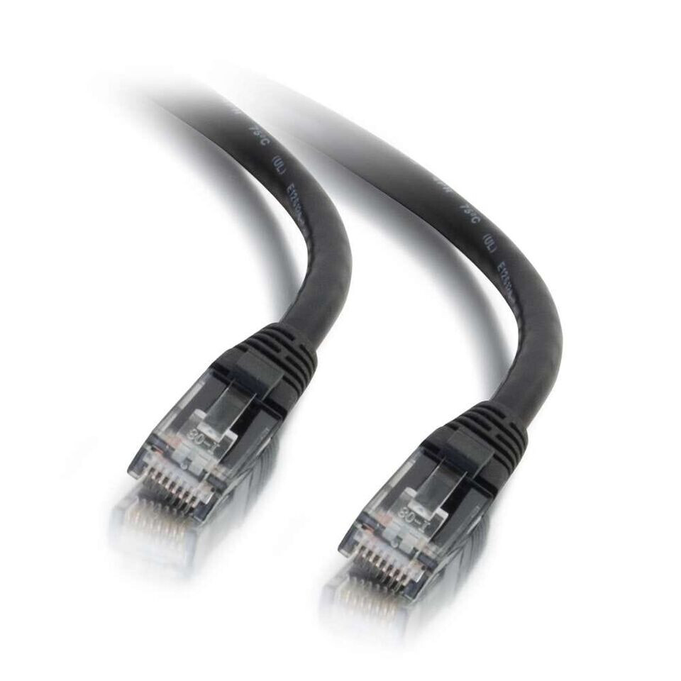 C2G Cat5E 350MHz Snagless Patch Cable Black 2.1m (7ft) Networking Cable Black