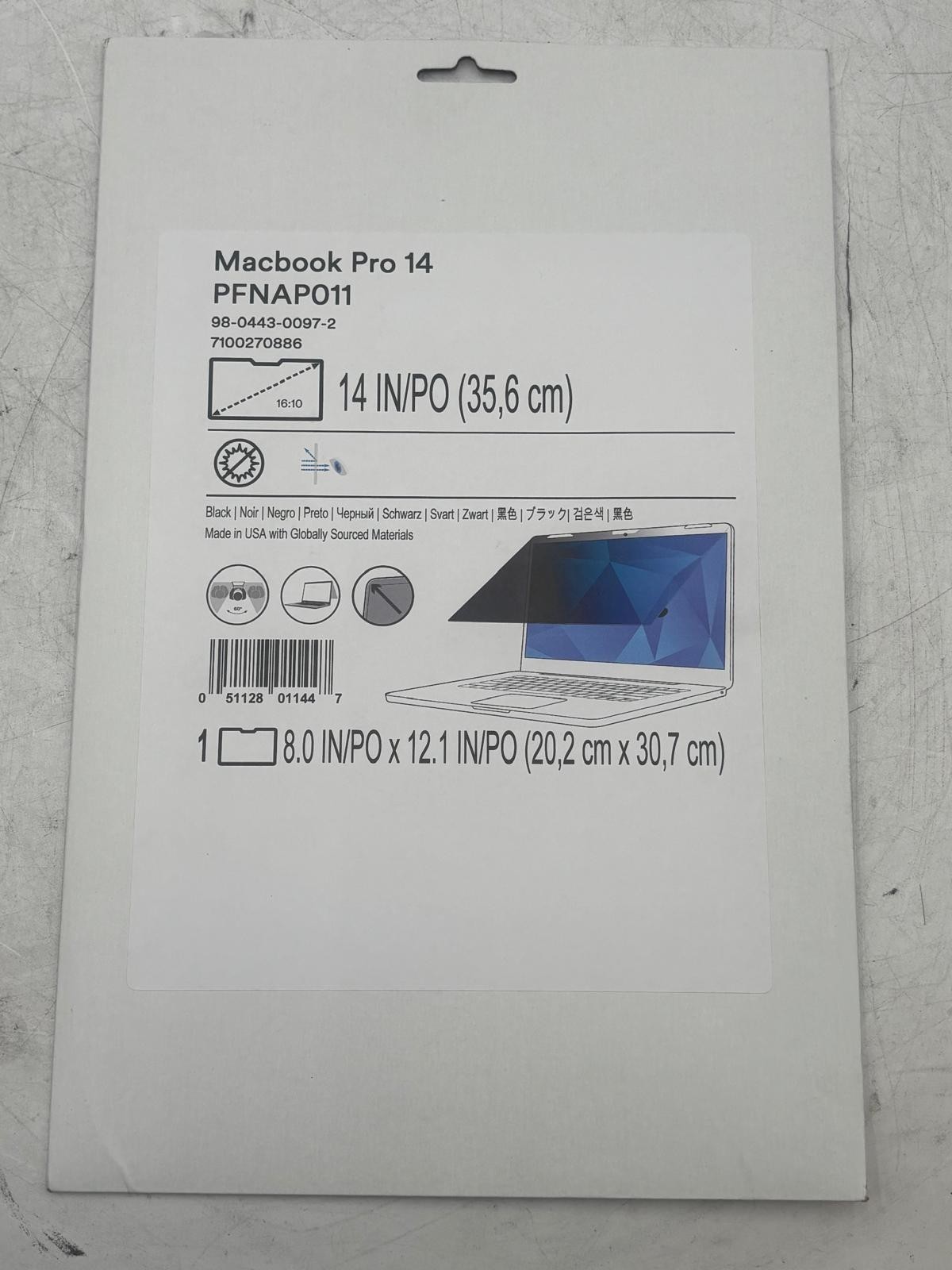 3M Notebook Privacy Filter Apple MacBook Pro 14 PFNAP011