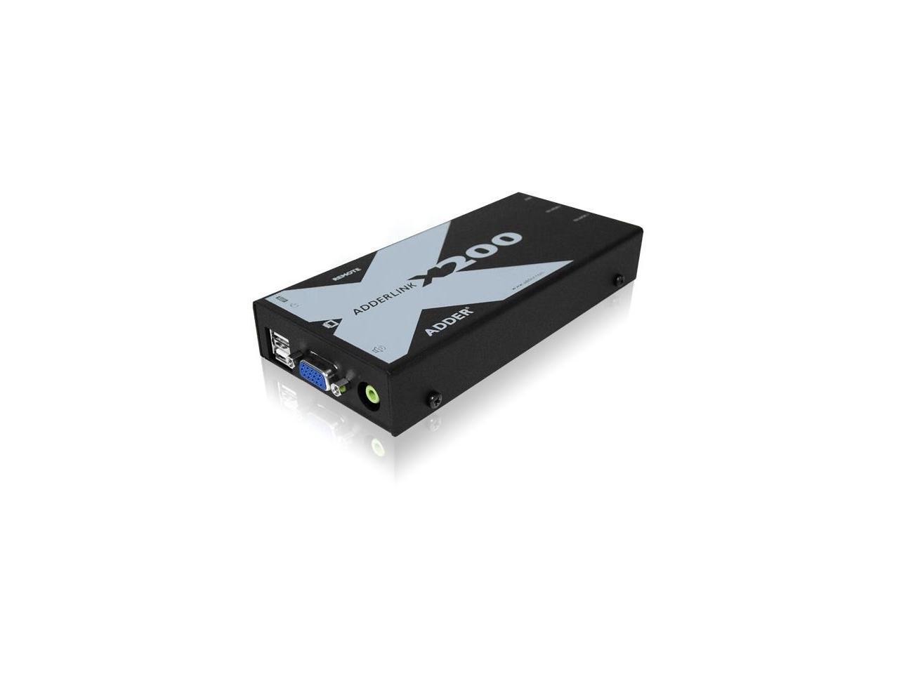 Adder X200AS/R-US KVM/USB Extender (Receiver) with Audio and Speaker connectors