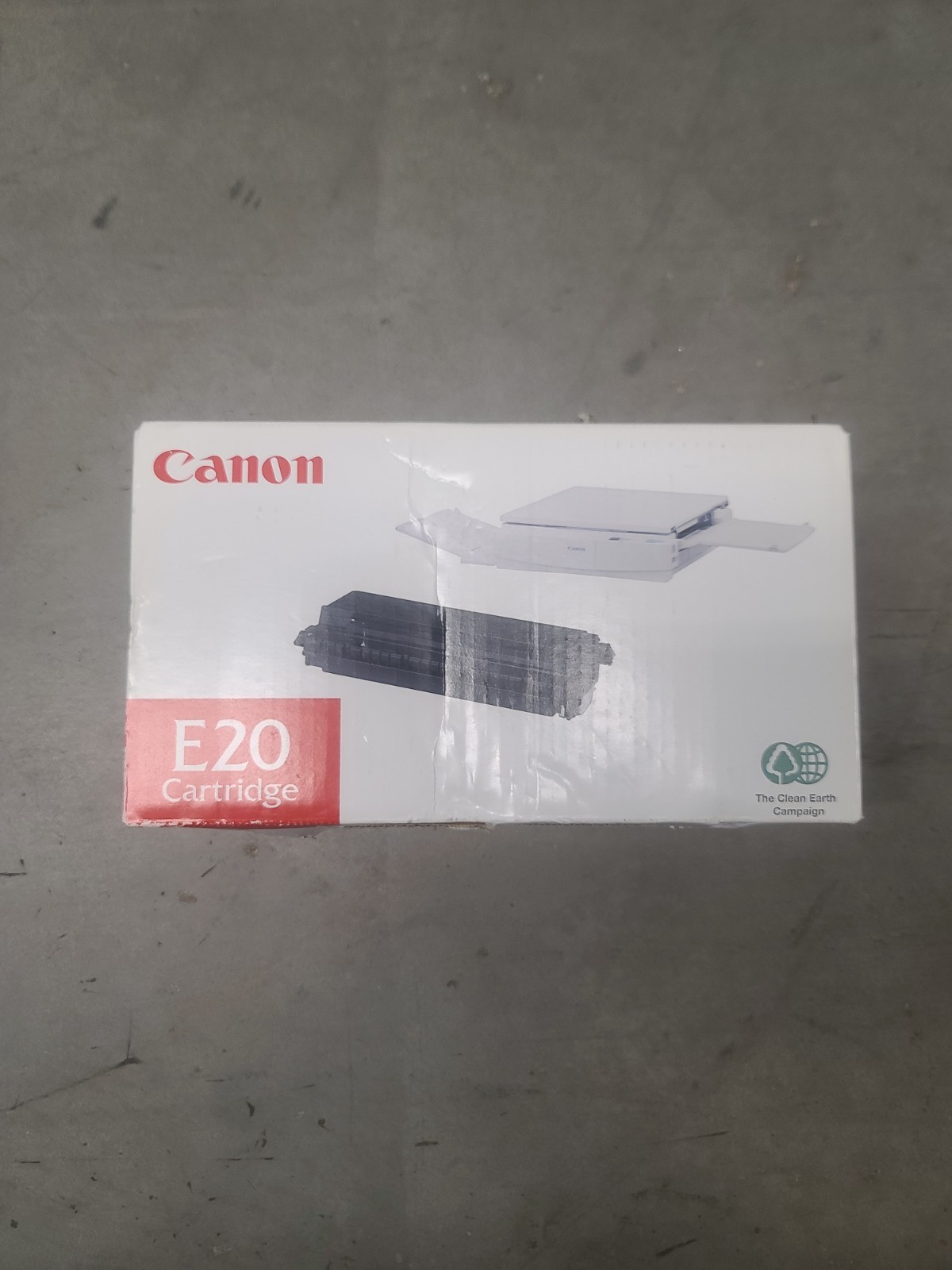 Genuine Canon E20 Black Toner Cartridge Damage Box
