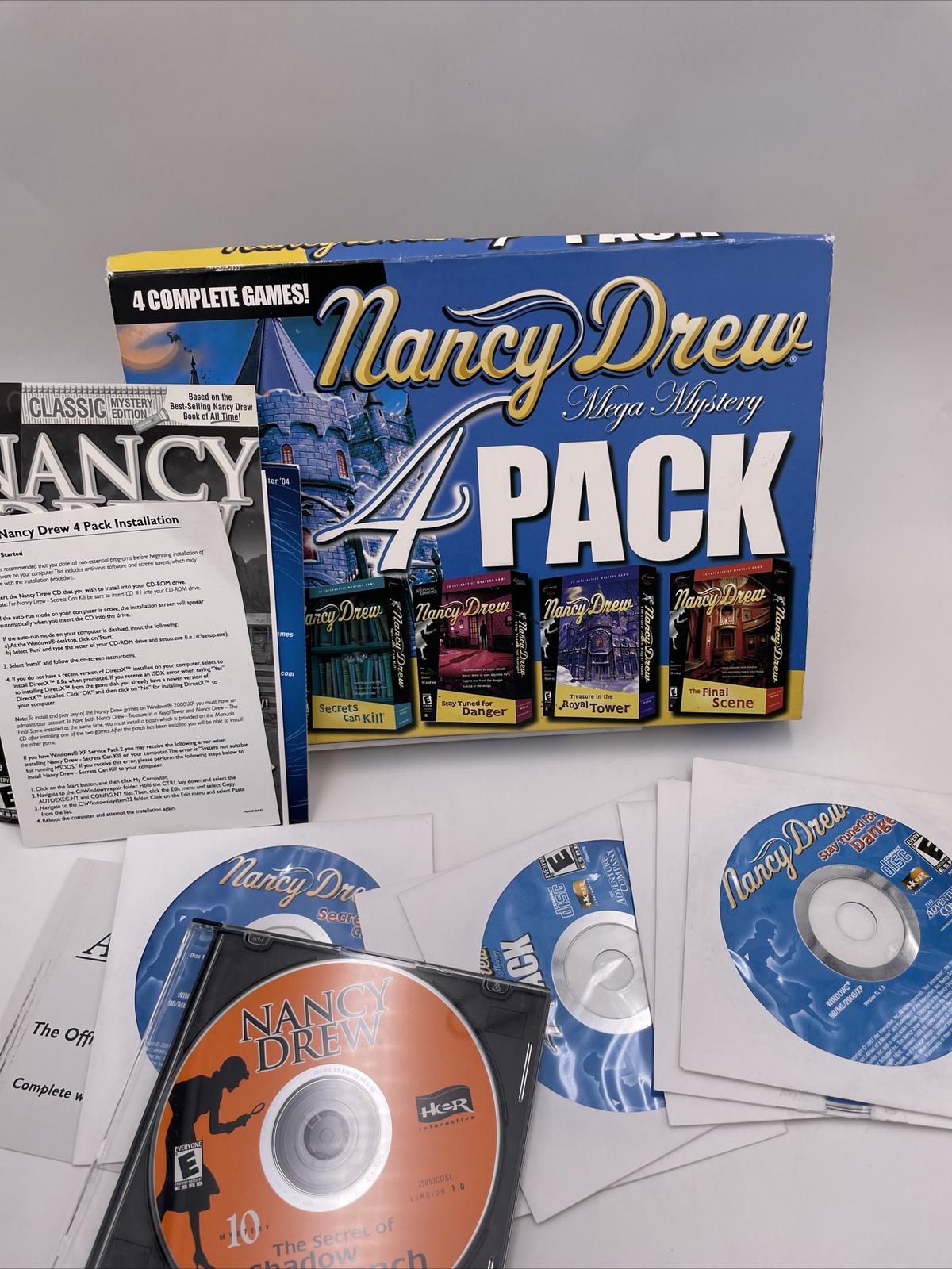 Nancy Drew Mega Mystery 4 Pack 3-D Interactive Mystery Games PC CD Rom