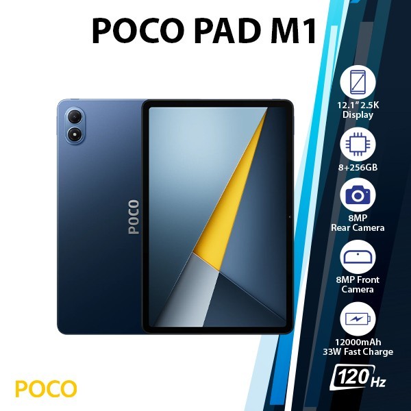 (Wi-Fi) Xiaomi POCO Pad M1 Android PC Tablet (8GB+256GB/BLUE/Octa Core/Global)