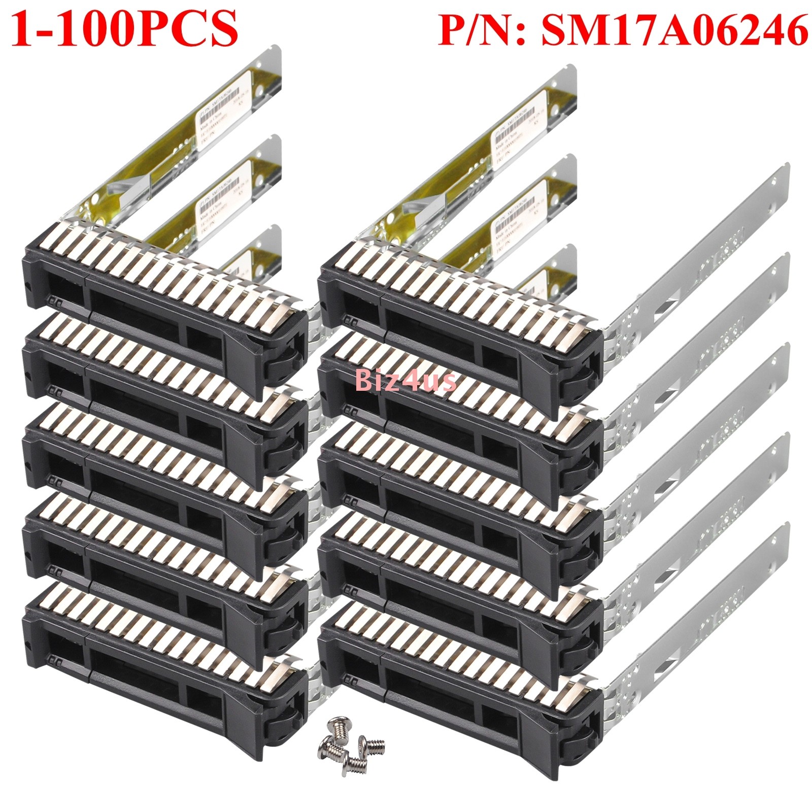 Lot SM17A06246 2.5" HDD Tray Caddy for Lenovo ThinkSystem SR650 SR630 w/ Screws