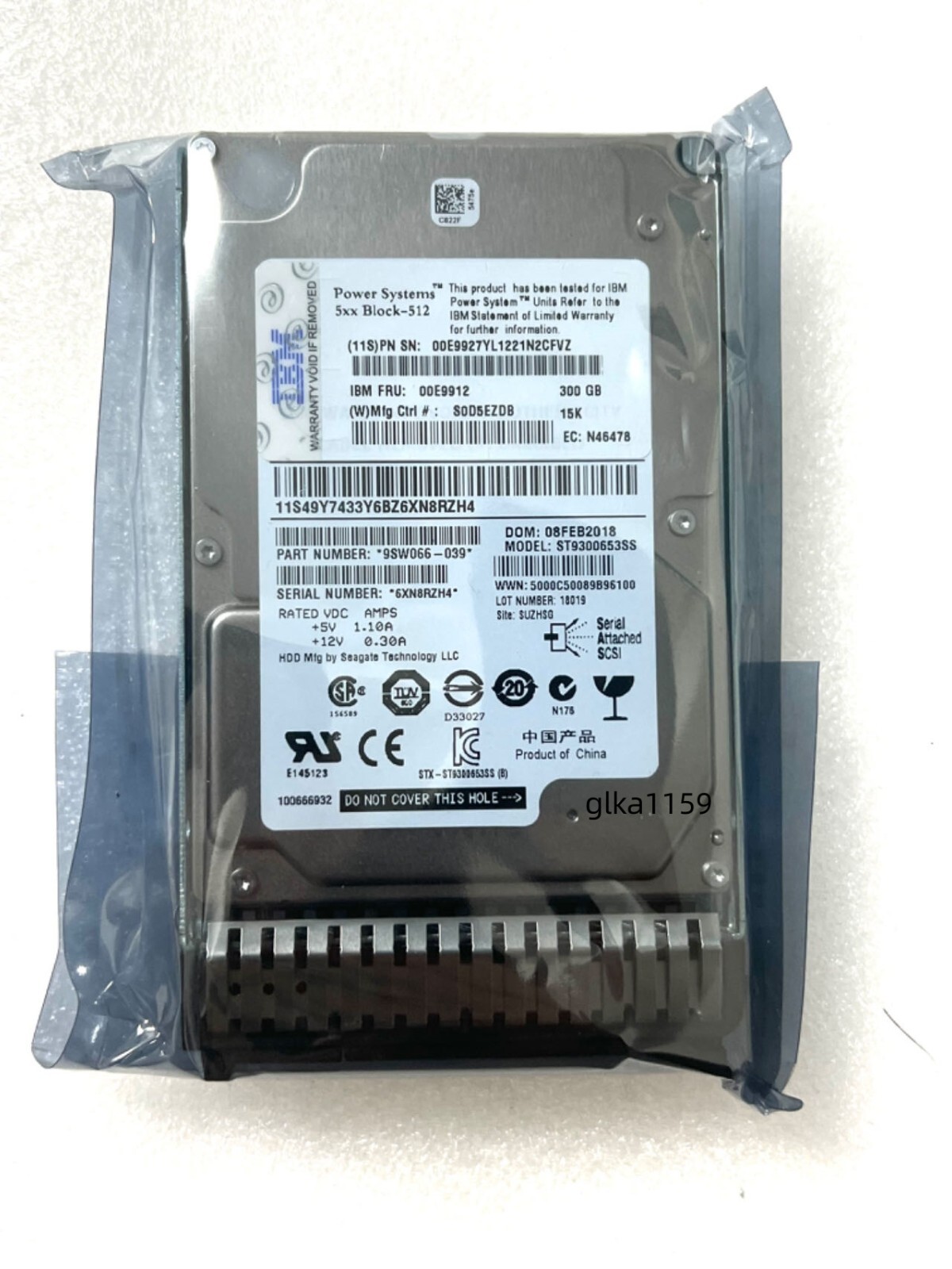 For FIT IBM 00E9912 00E9927 300GB 15K RPM 2.5" SAS 6Gbps SFF HDD Hard Drive