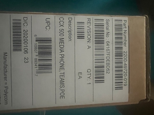 Poly CCX 500 Business Media Phone Open SIP Version - PoE (2200-49720-025)