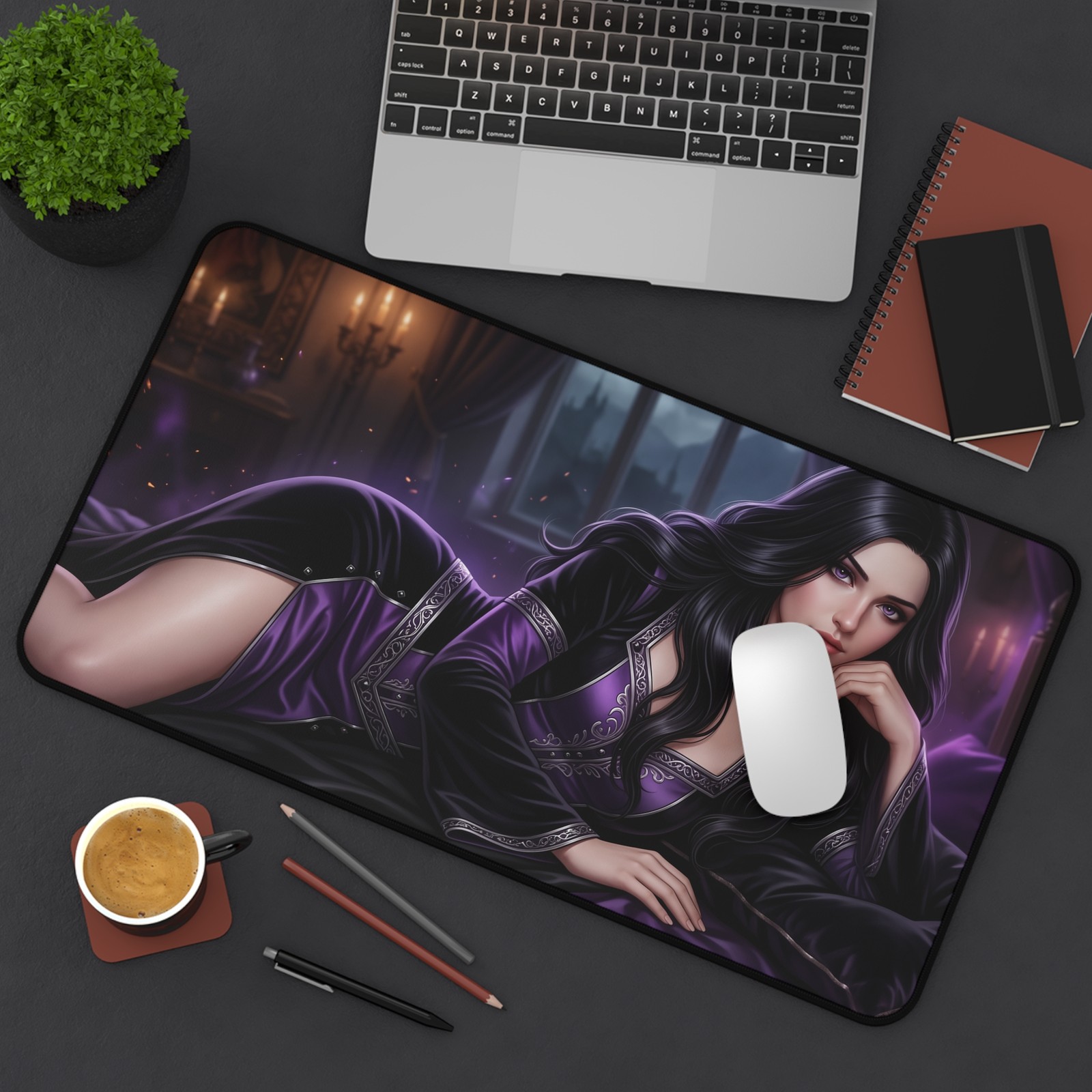 Yennefer Desk Mat, Witcher Gaming Mouse Pad, Fantasy Gamer Decor