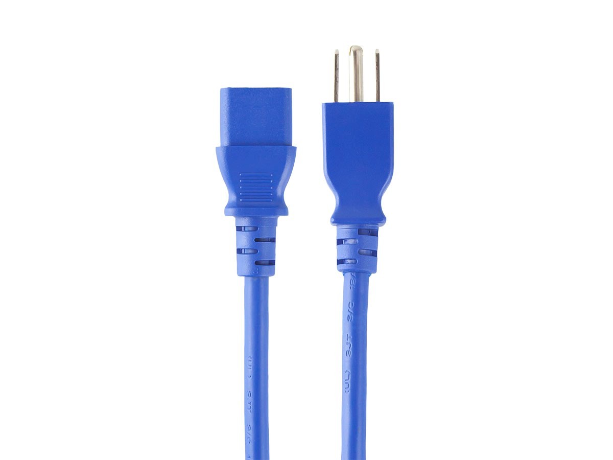 Monoprice 18AWG Power Cable, 6ft, Blue, 3 Conductor PC Power Connector Socket