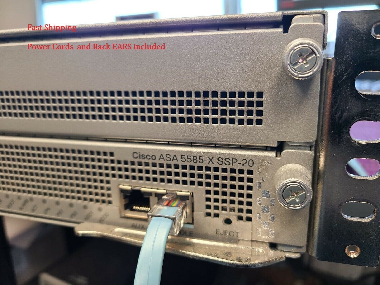 Tested Cisco ASA 5585-X Firewall Chassis w/SSP-20 Service Plug-In Module 2x PS