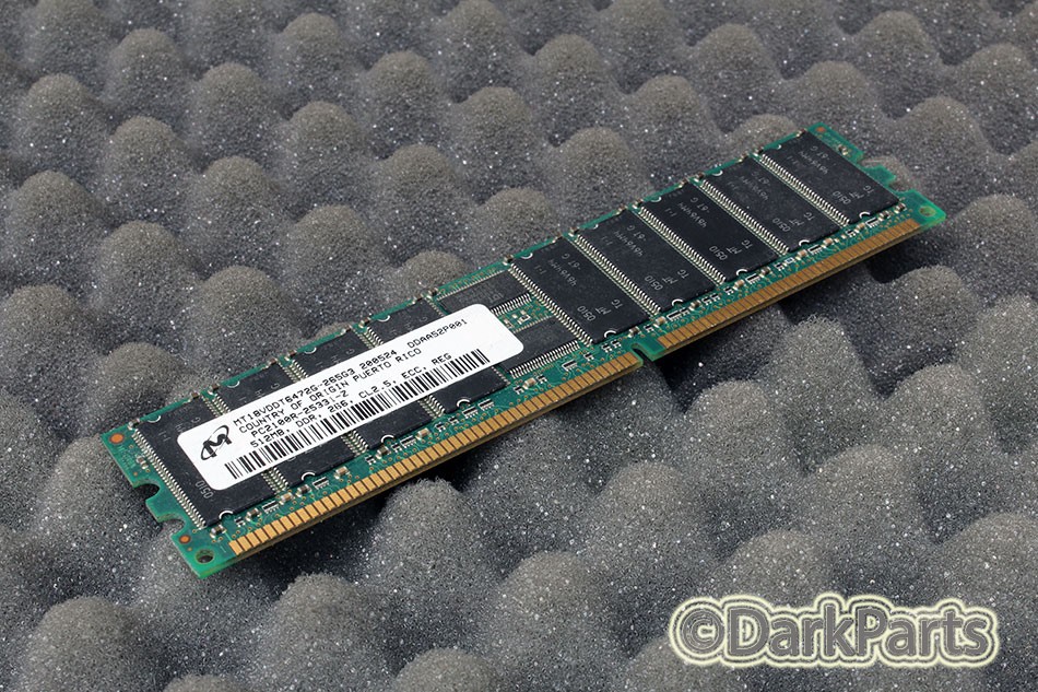 MT18VDDT6472G-265G3 512MB Server Memory RAM PC2100R-25331-Z