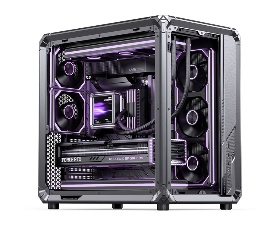 Jonsbo X400 PRO Gray ATX computer case supporting back-plug