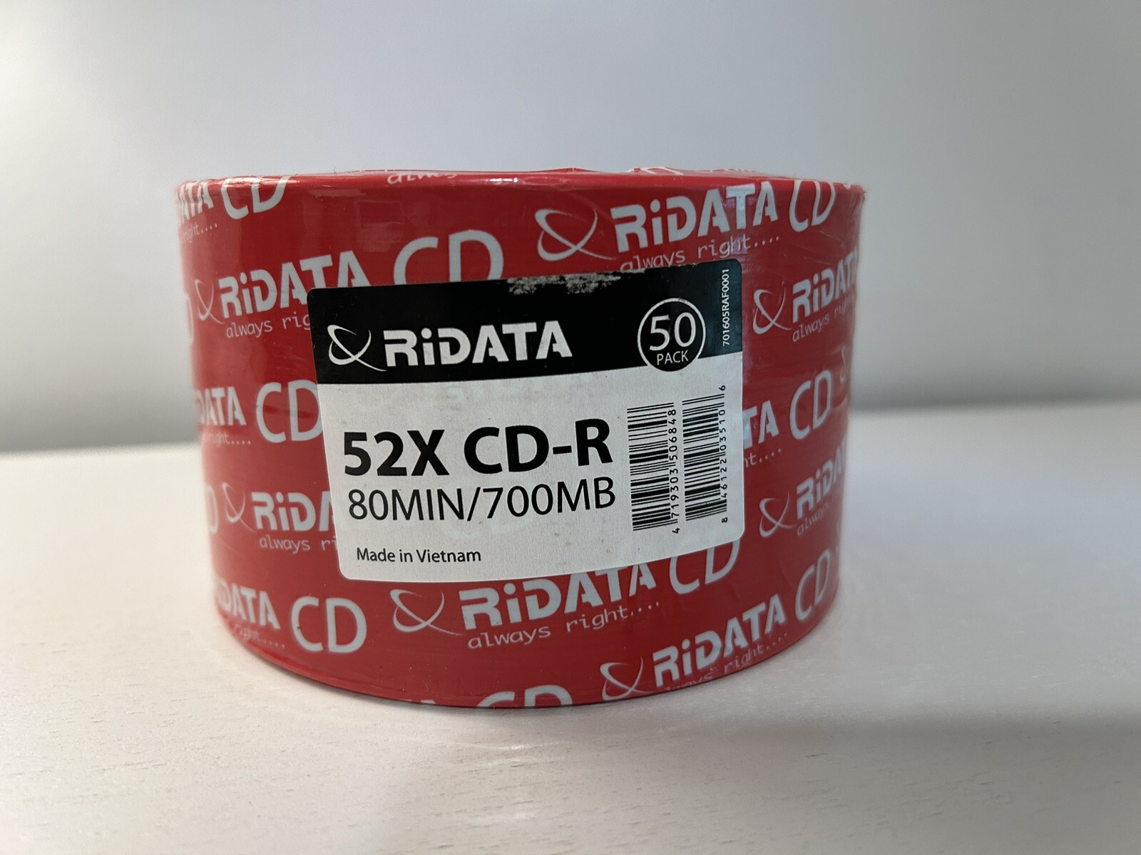 RiDATA 50 Pack 52X CD-R 80min 700MB New Old Stock