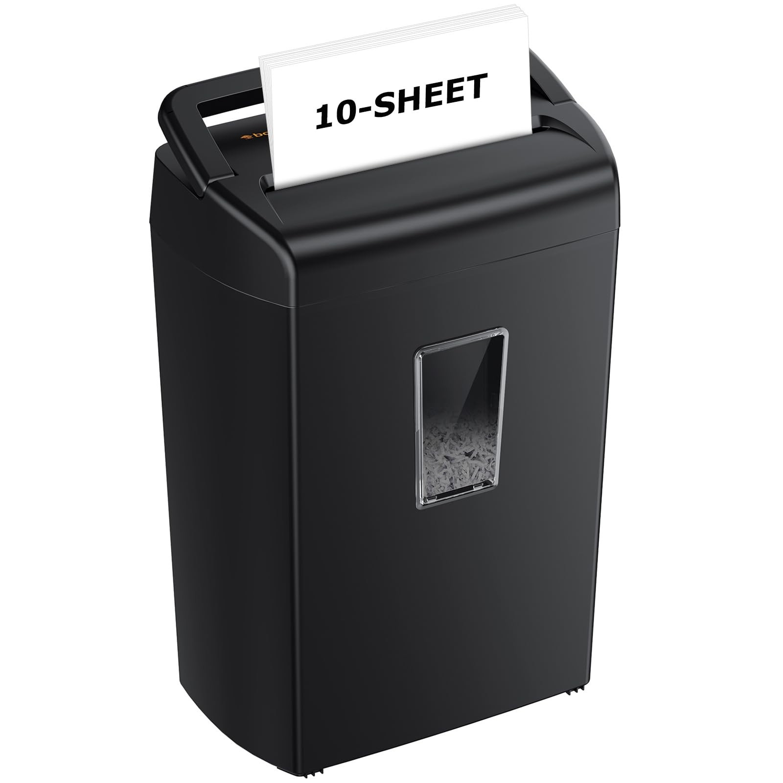 Paper Shredder 10 Sheet Crosscut 5.5 Gal Heavy Duty C209-D Black Bonsaii Home