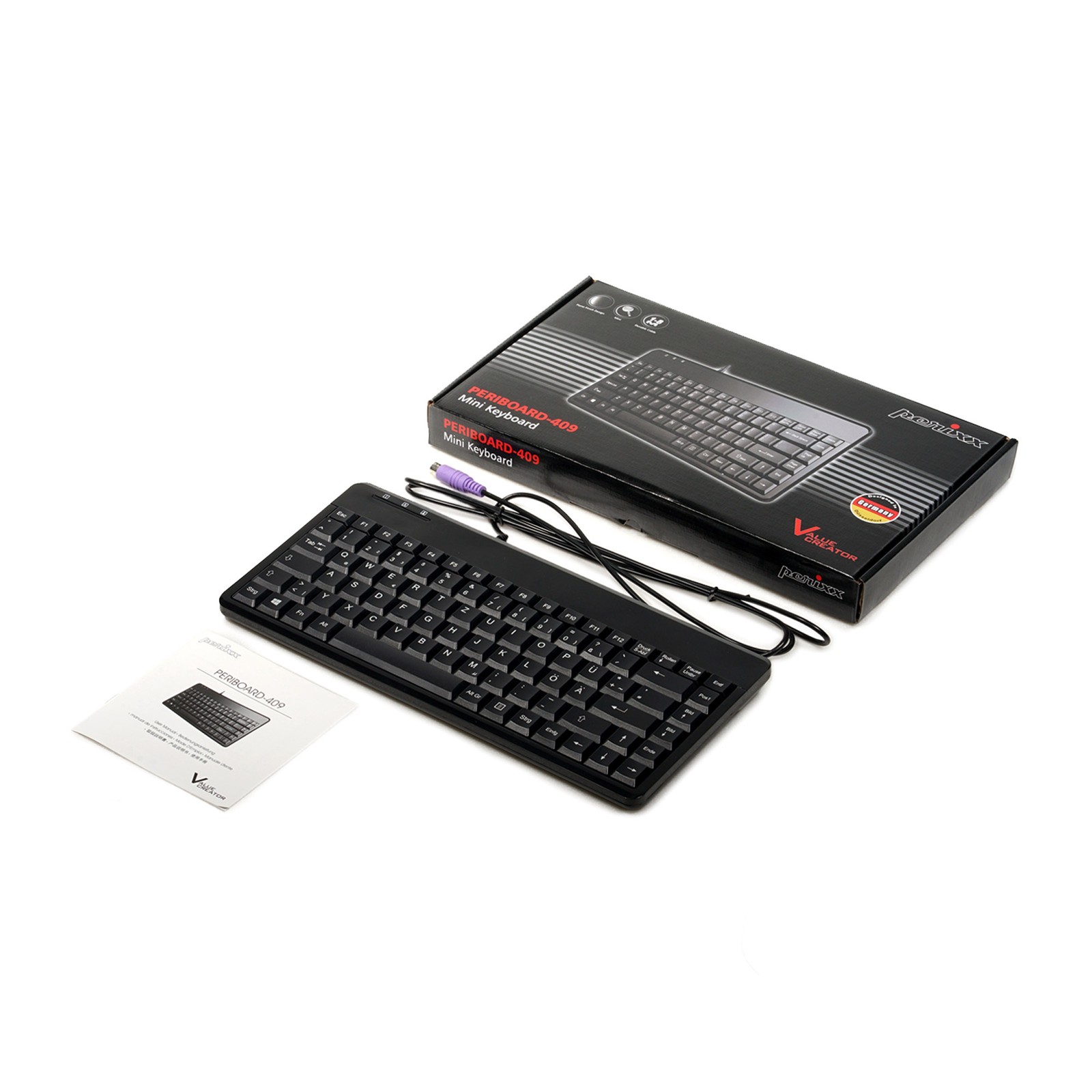 PERIBOARD-409 P Perixx Periboard-409P Mini Wired PS/2 Diaphragm Key Sw ~D~