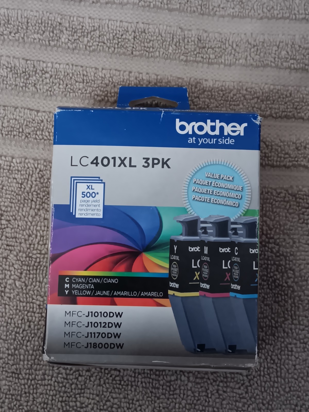 Brother Genuine LC401XL 3PK High Yield 3-Pack Color Cyan, Magenta and Yellow 27+