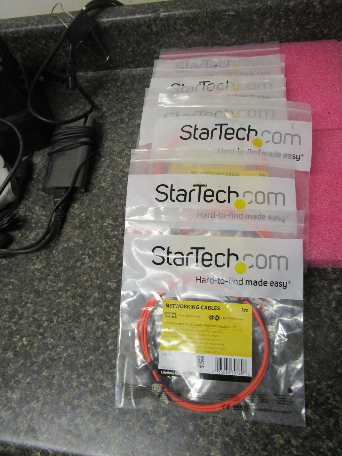 Lot of 6 STARTECH FIBLCST1 1m Fiber Optical Networking Cable-LC Male to ST Male