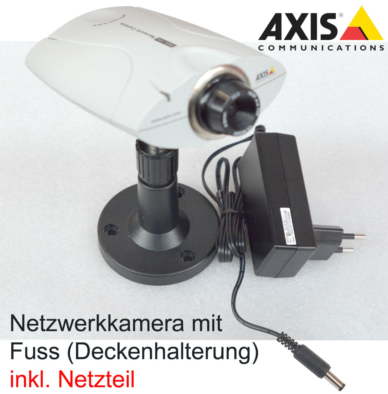 AXIS 2100 NETWORK CAMERA WITH BASE CEILING MOUNT POWER SUPPLY 0106-001-01 ROTATING