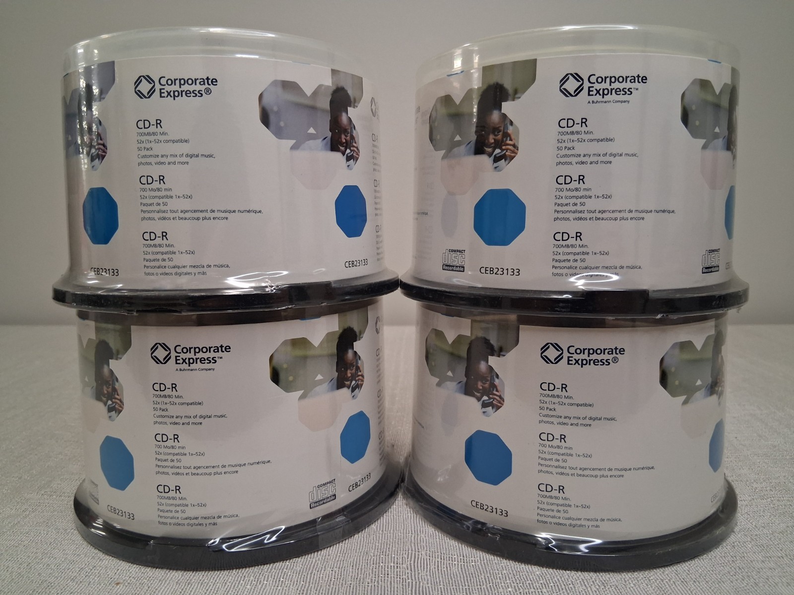 LOT OF 4: CD-R 50 Pack, 700MB, 80 minutes, 1x-52x
