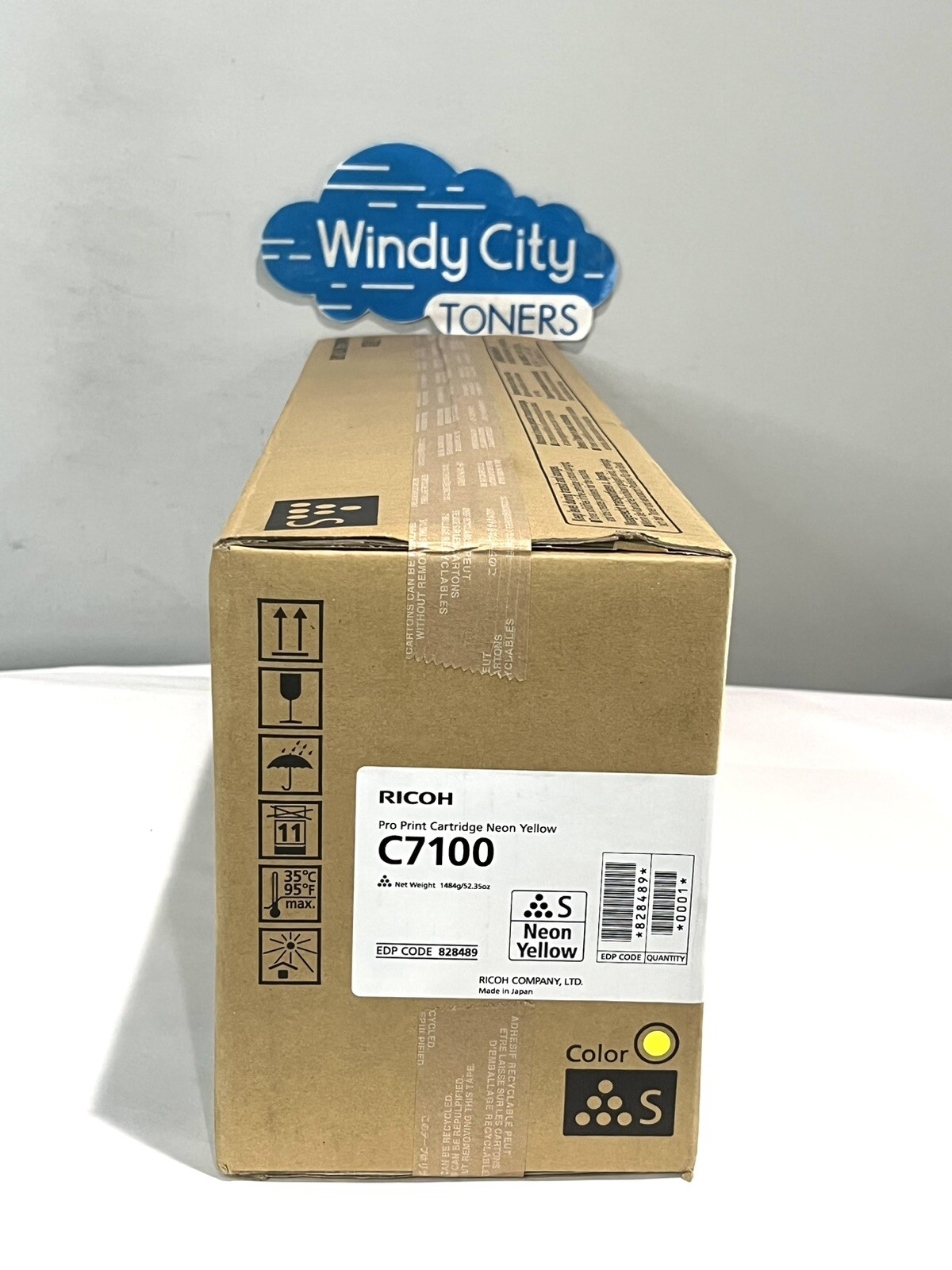 Genuine Ricoh 828489 Pro Print Cartridge Neon Yellow  C7100 C7110 C7200 C7210x