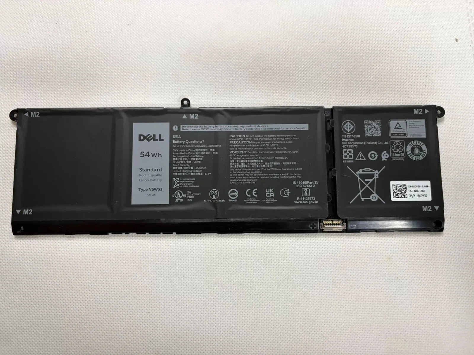 OEM Genuine 54WH V6W33 Battery For Dell Inspiron 3510 3511 3515 5510 Vostro 3515