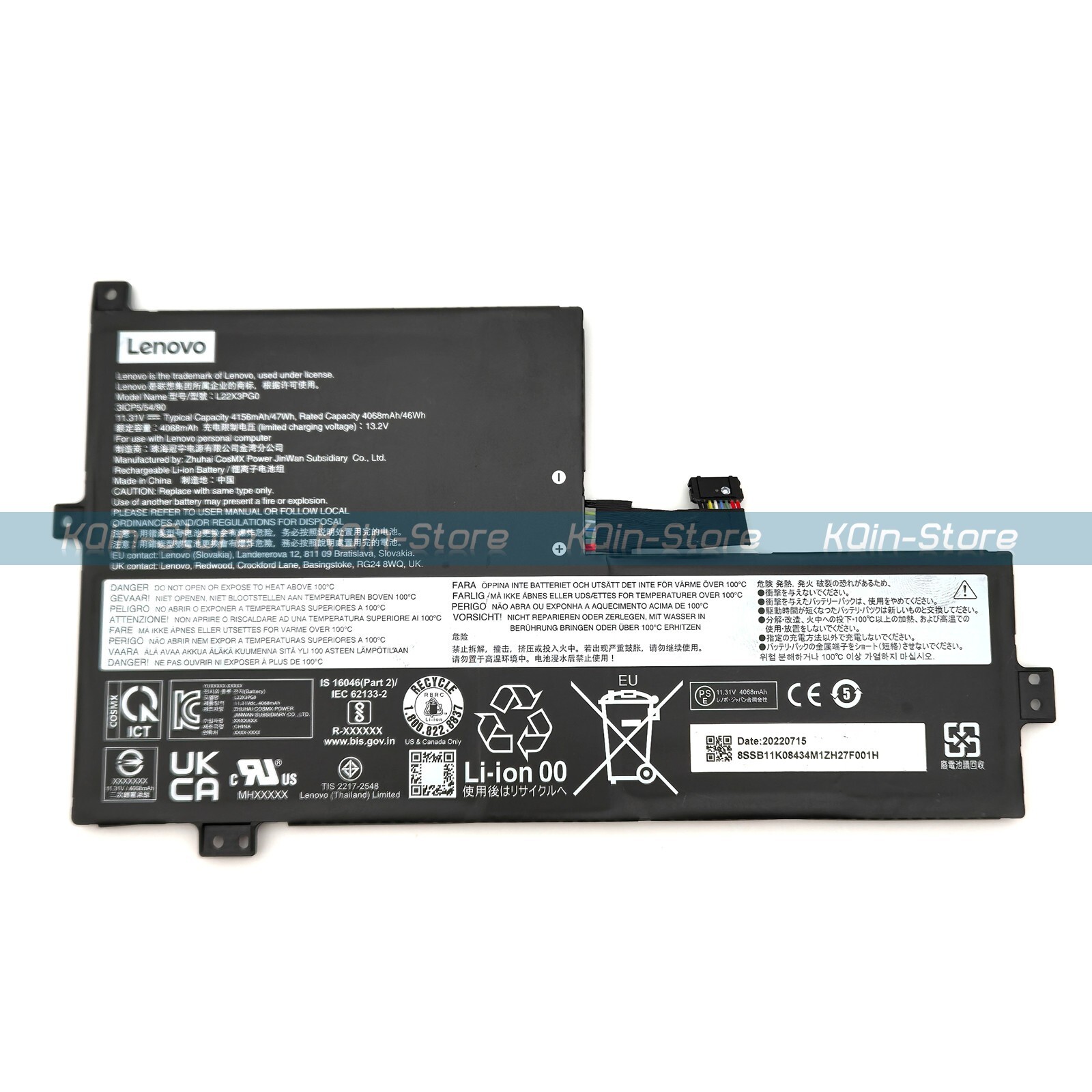 New Genuine L22M3PG0 L22X3PG0 Battery for Lenovo IdeaPad Slim 3 Chrome 14M868