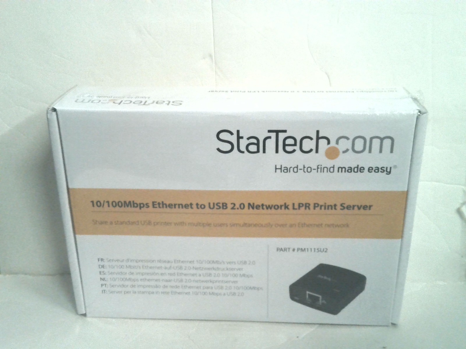 StarTech.com 10/100Mbps Ethernet to USB 2.0 Network LPR Print Server Sealed