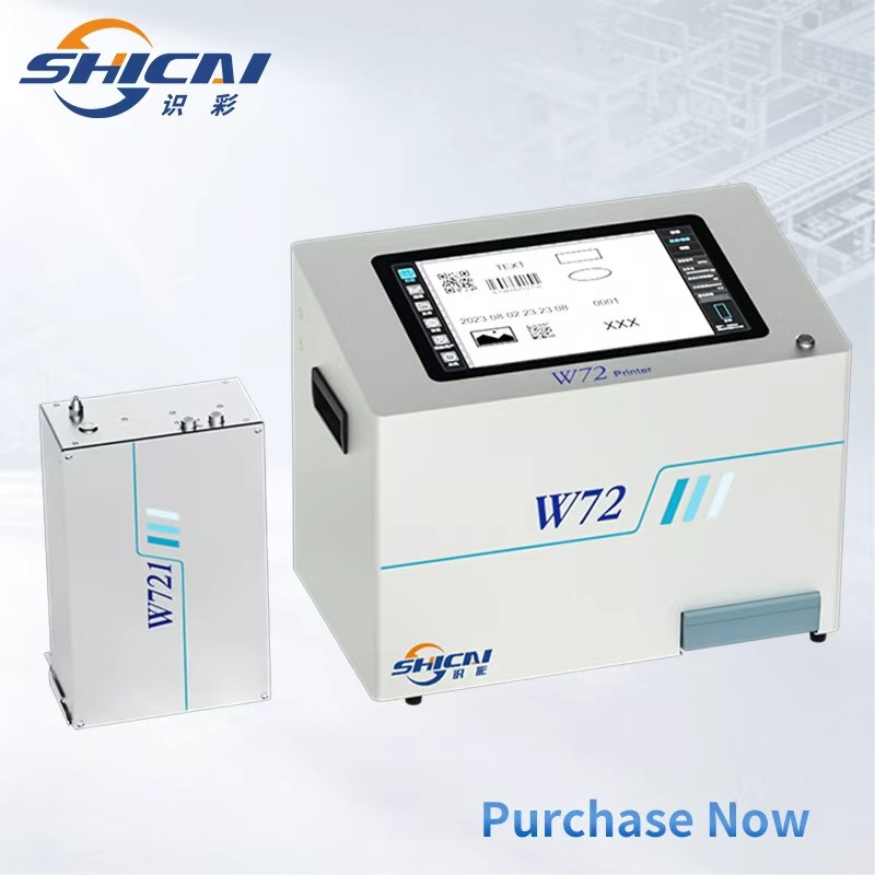 W72 Industrial Date Coder 72mm Inkjet Printer Touch Screen QR Barcode Label