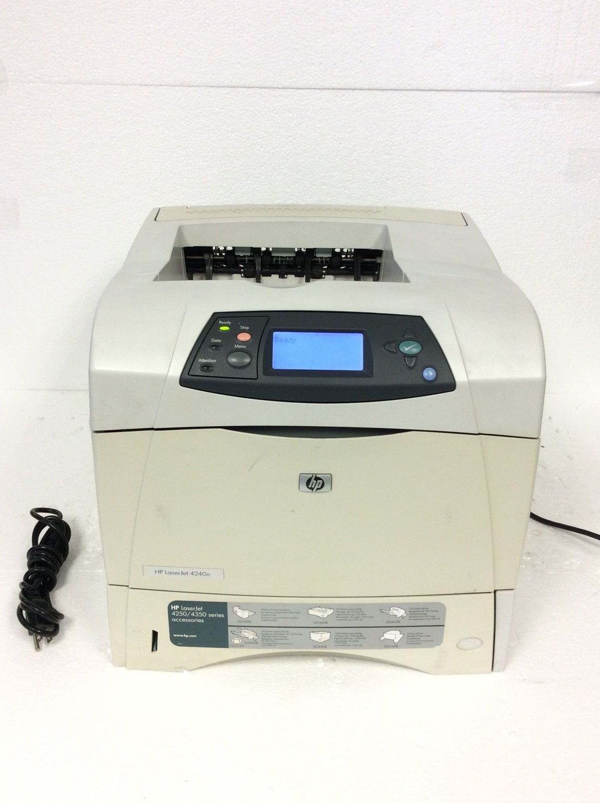 HP LaserJet 4240N Monochrome Laser Printer 64MB w/ Toner, 180K Pages, WORKING