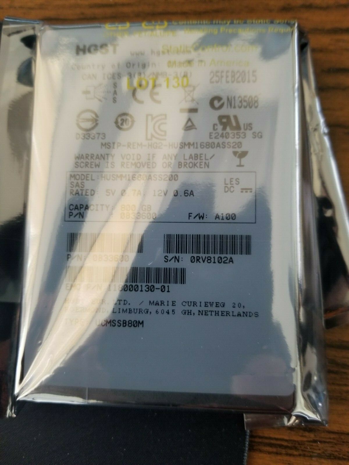 HGST HUSMM1680ASS200 SAS 800GB 2.5" SSD 12Gbps Enterprises Solid State Drives