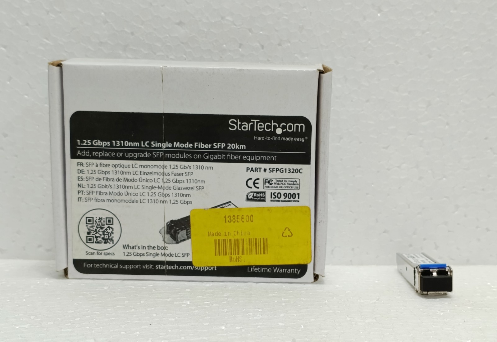 StarTech SFPG1320C SFP Transceiver Module 1.25Gbps 1310nm SM LC 20km