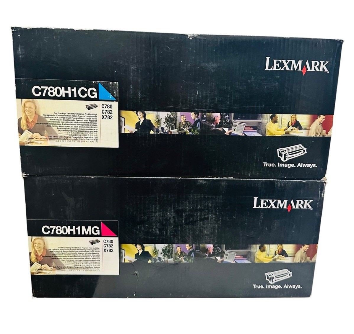 Lexmark C780H1 High Yield Toner Cartridges - Cyan & Magenta C780H1CG, C780H1MG