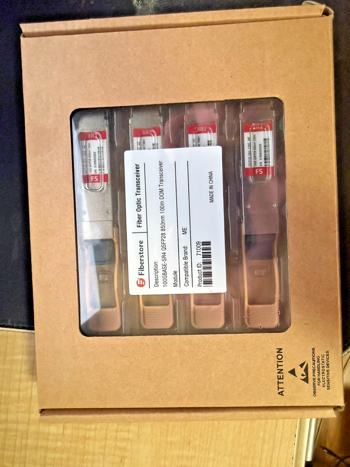 FS 100GBASE-SR4 Optical Transceiver Module
