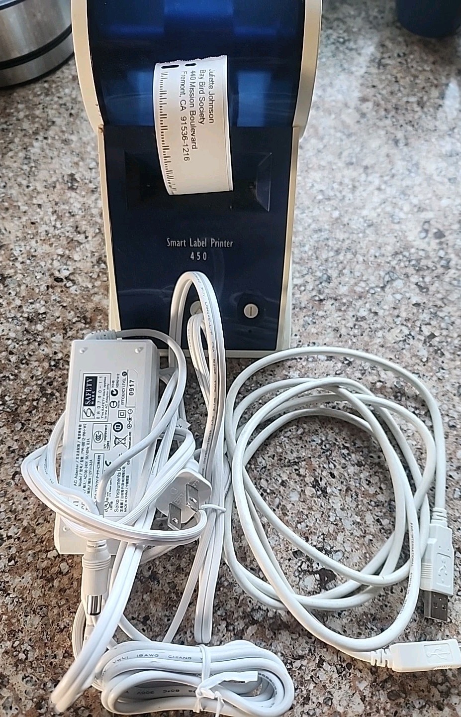 Seiko SII SLP 450 Thermal Label Printer W/USB, Power, Windows 11