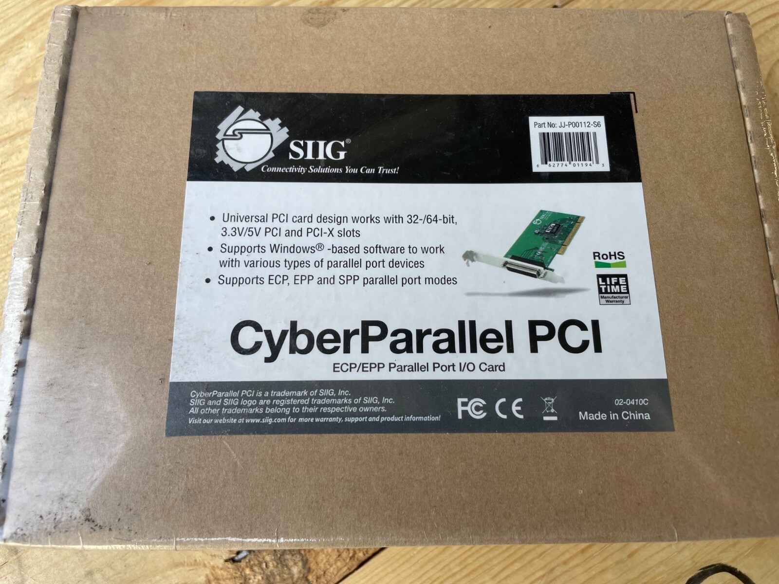SIIG JJ-P00112-S6 Cyber Parallel PCI ECP/EPP Parallel Port I/O Card - 