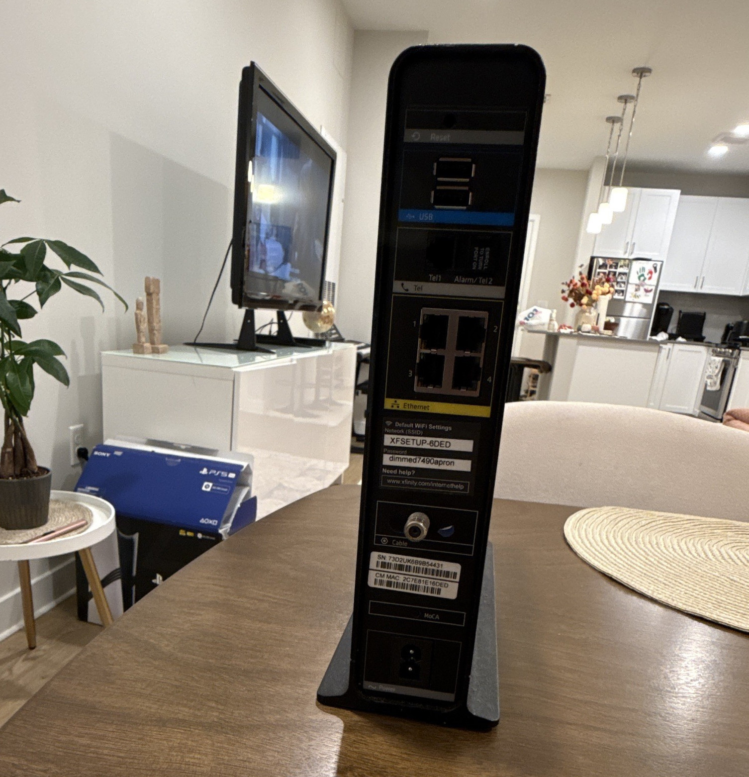 Xfinity XFSETUP-6DED Cable Modem Router DOCSIS 3.0 Dual-Band WiFi AC