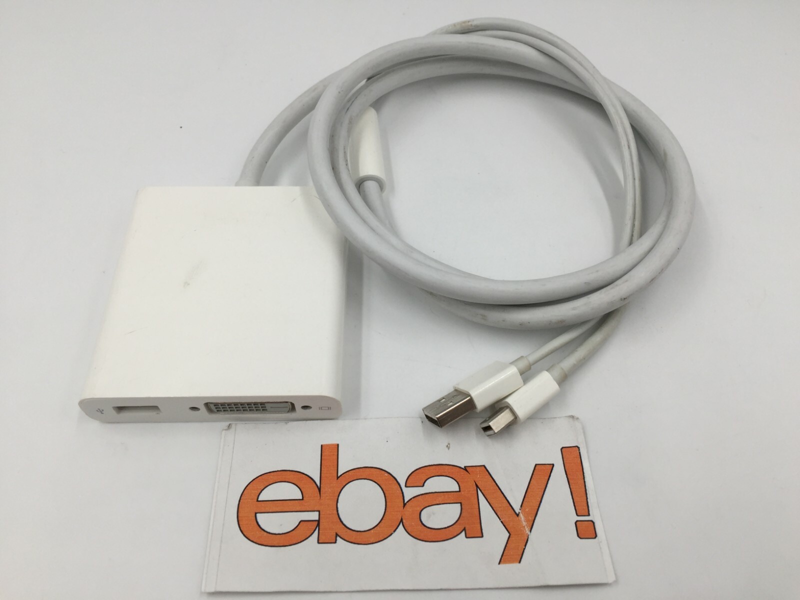 GENUINE Apple A1306 Mini Display Port to Dual-link DVI Adapter - White