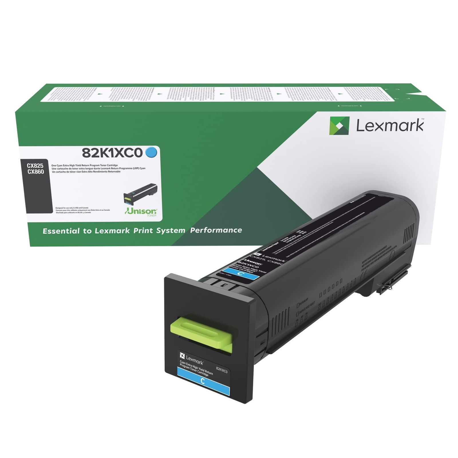 Original Lexmark 82K1XC0 Cyan Toner. New Sealed Box, We Ship Fast