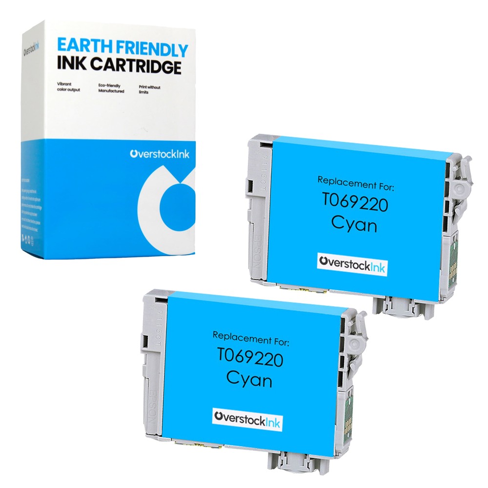 2-Pack Compatible OSI Epson 69 Cyan Ink Cartridge for Stylus NX410 NX415 NX510
