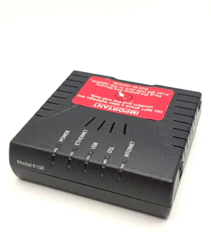 Westell 6100 DSL2+ Router Modem E90-610015-06 Rev H Wind River DSL P5