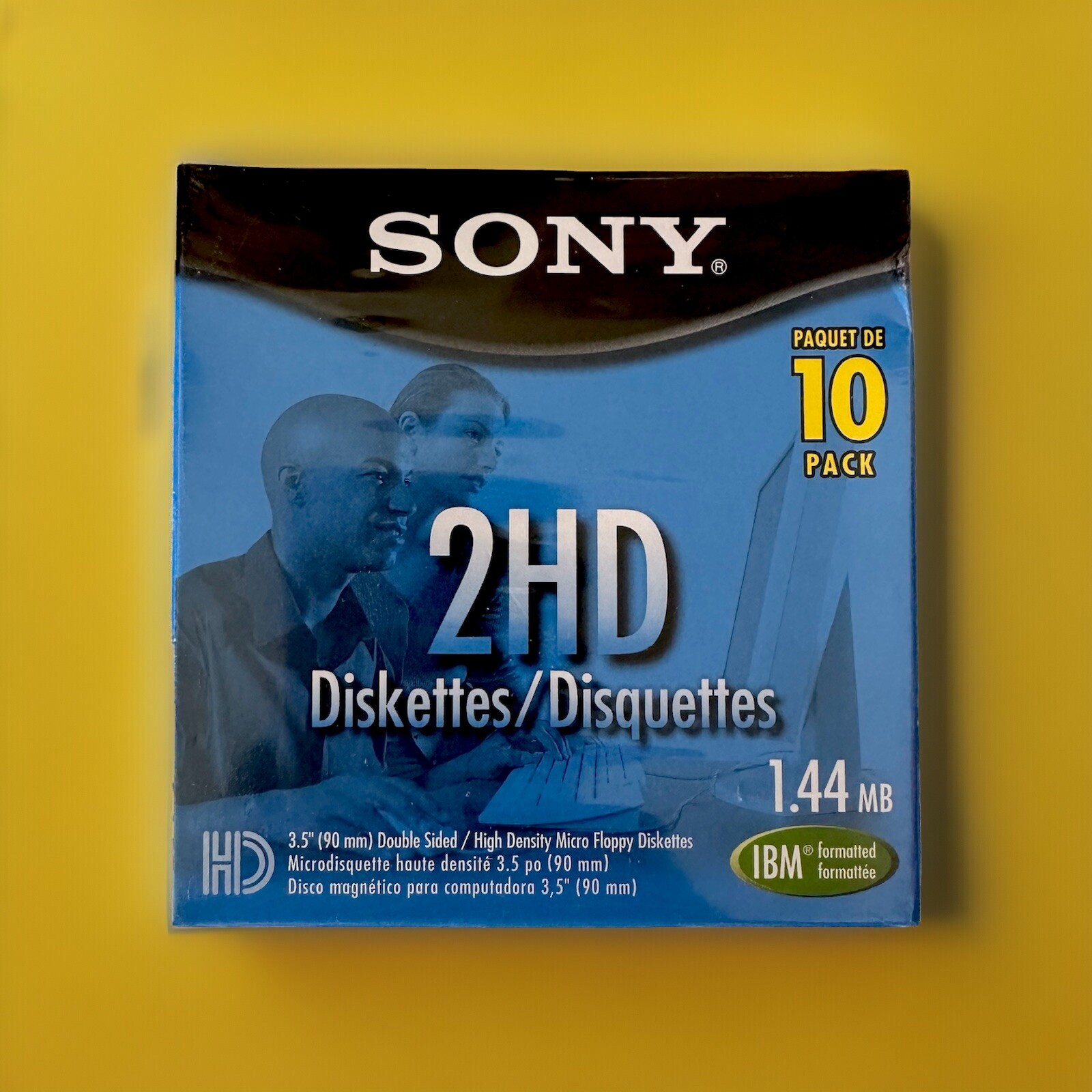 NEW Sony 2HD Diskettes IBM Formatted 1.44 MB 3.5" Floppy Disk 10pack