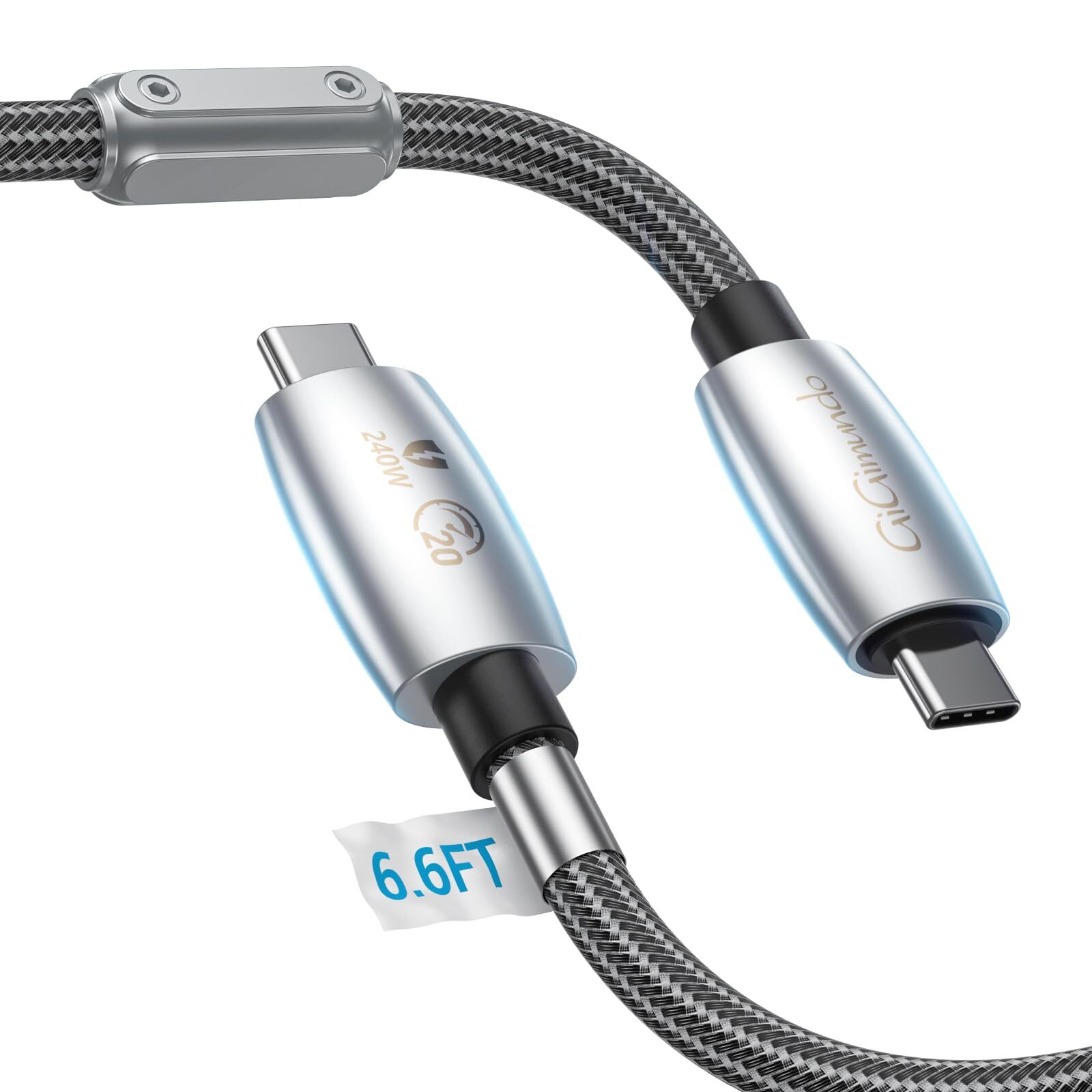 3.3ft-6.6ft 240W Thunderbolt 4/3 Cable 20Gbps 40Gbps Data Transfer USB 4 Cable