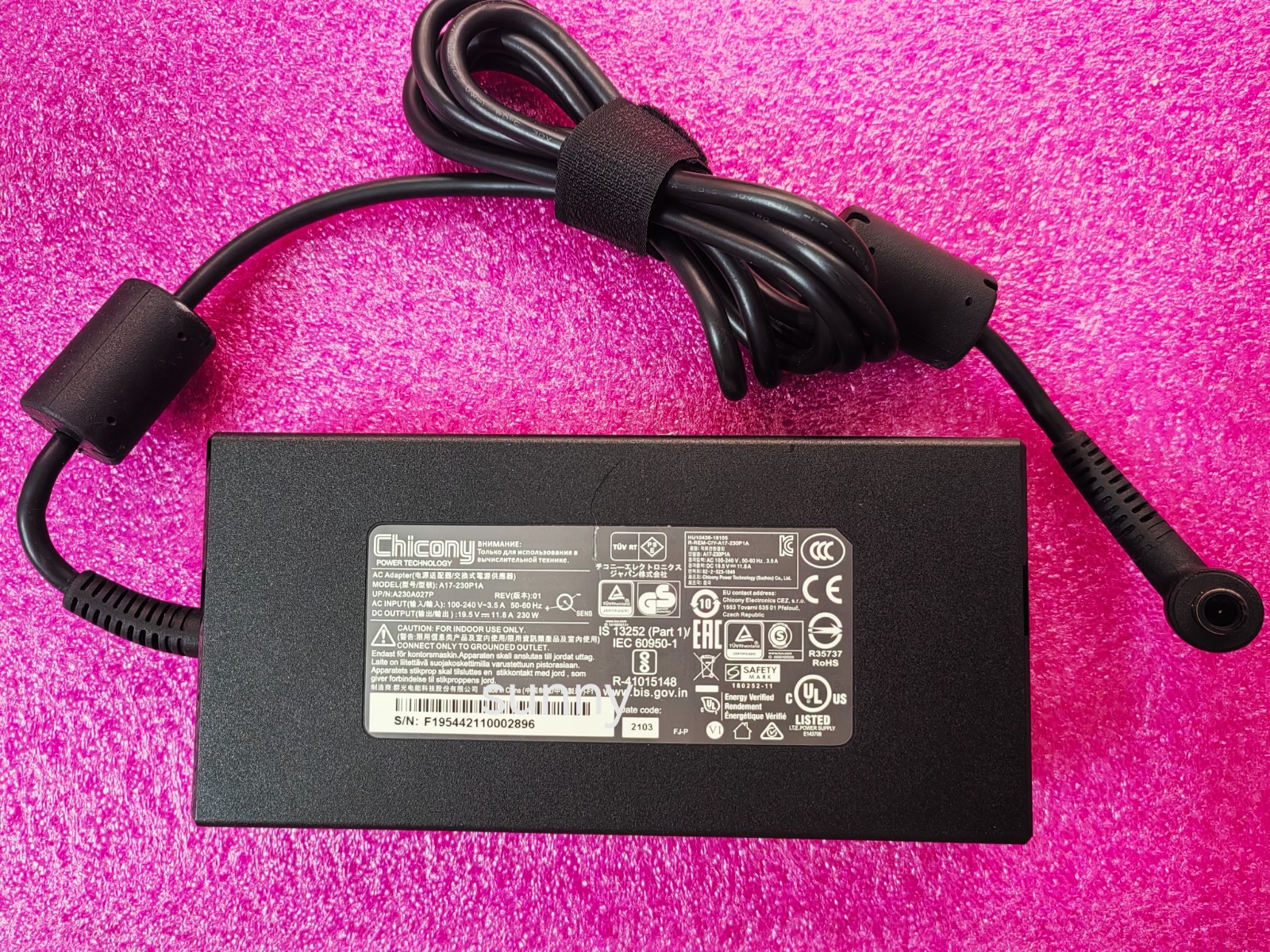 For MSI MS-17C1 GE73 7RF GE73VR 7RE Raider 19.5V 11.8A A17-230P1A 7.4mm 230W OEM