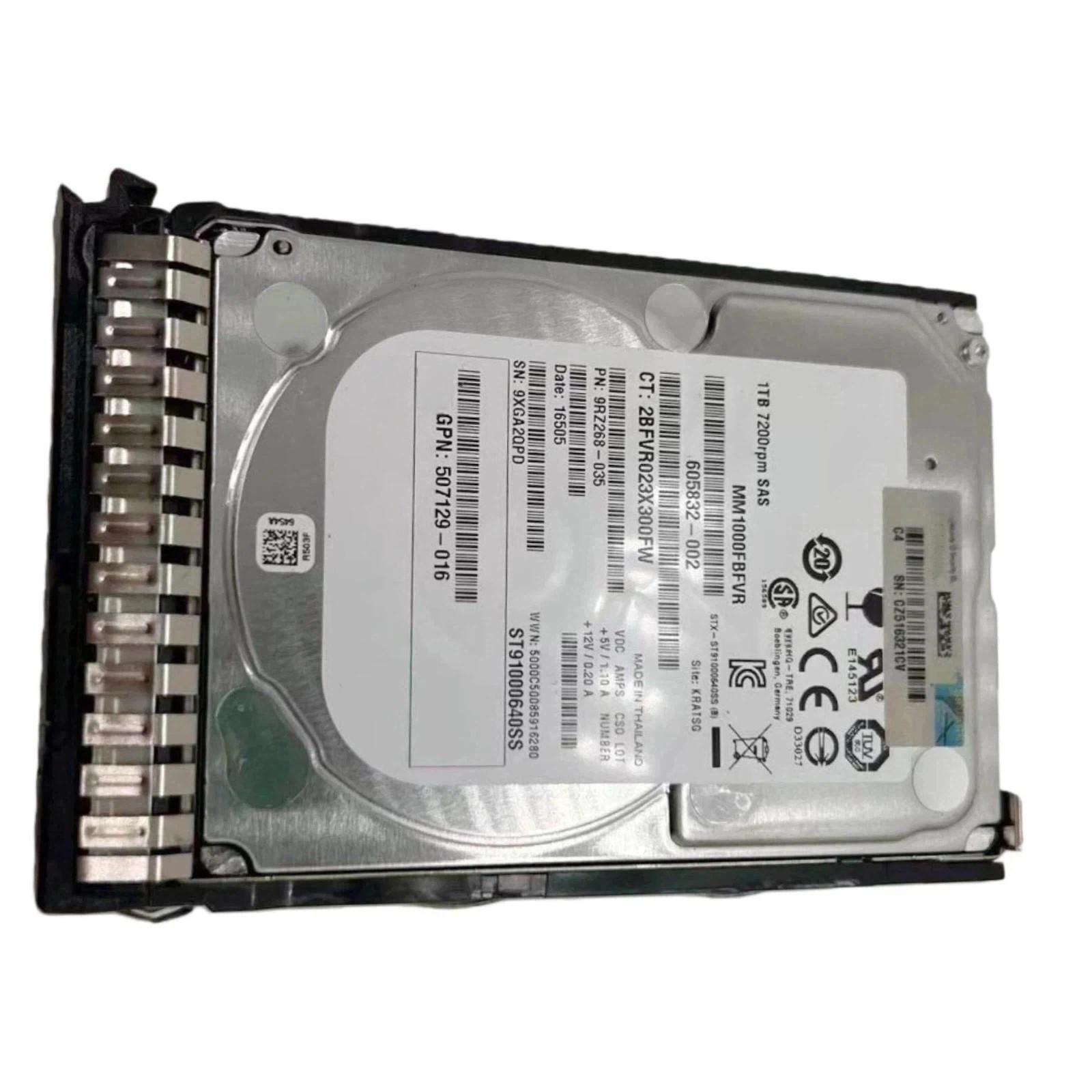 1TB Hard Disk Drive 605832-002 Fits For HP MM1000FBFVR SAS 2.5 "