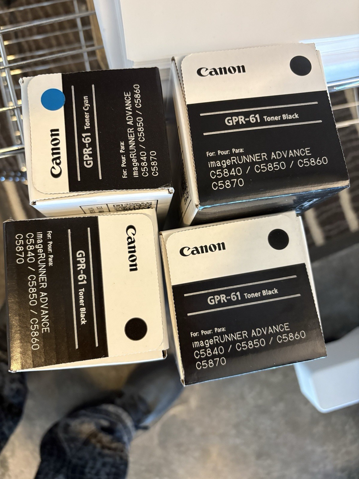 Canon GPR-61 Toner Cartridge 3 Blue 1 Black