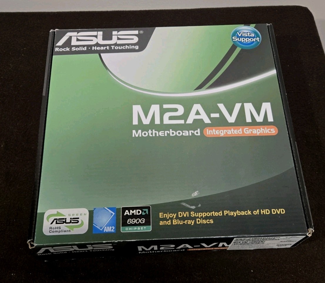 NEW IN BOX ASUS M2A-VM  GREEN  Motherboard 90-MIB1M5-G0AAY0KZ ATI RADEON X1250