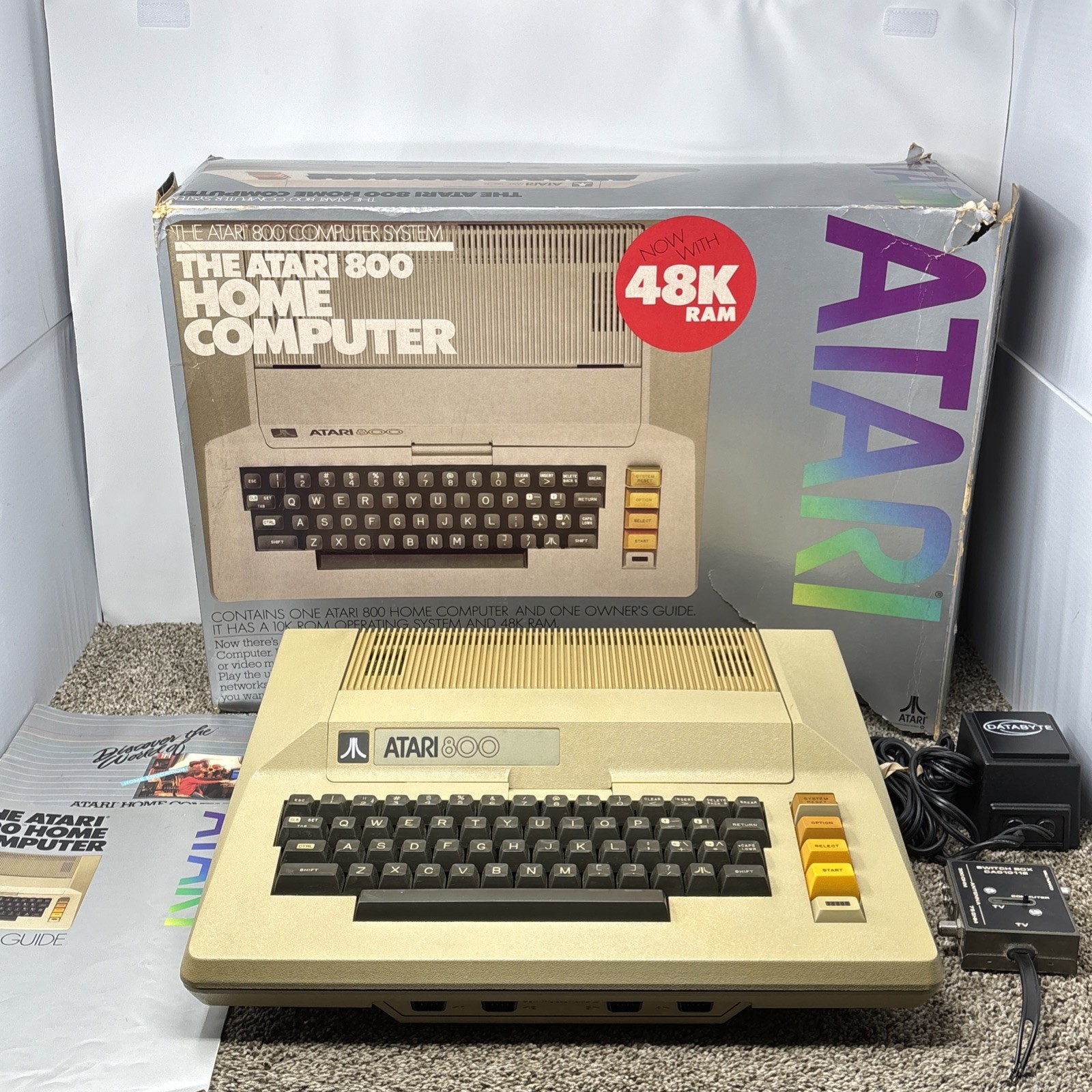Atari 800 8-bit Computer System Fully Tested 48k With Original Box