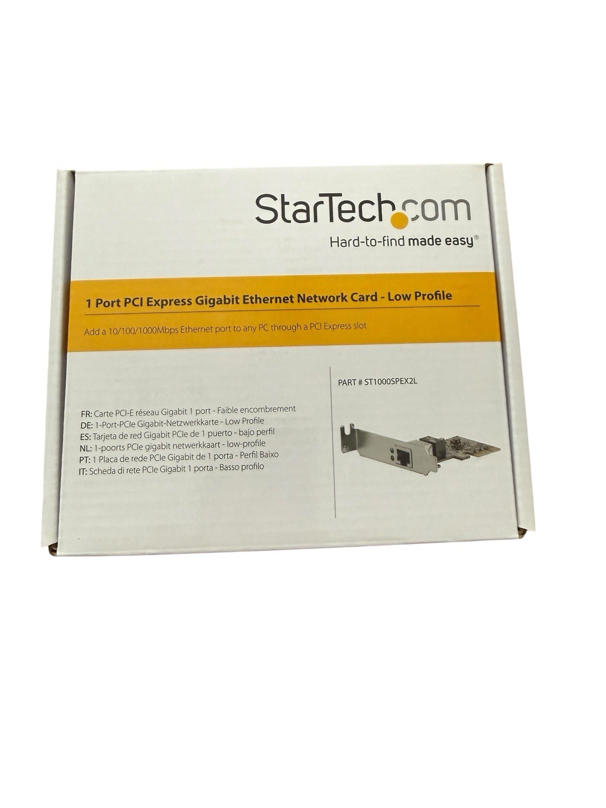 StarTech 1 Port Gigabit Ethernet Nic Network Card PCI-Express ST1000SPEX2L