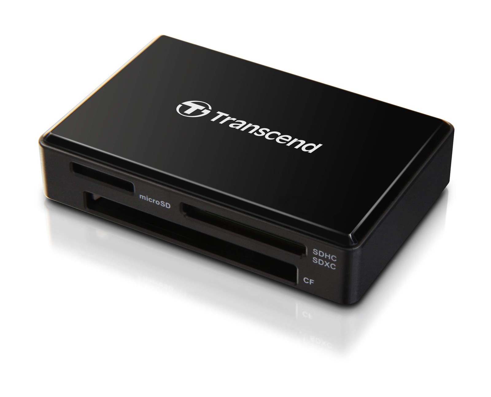 Transcend All-in-1 Multi Card Reader, Black, SDHC / SDXC / microSDHC / Black 