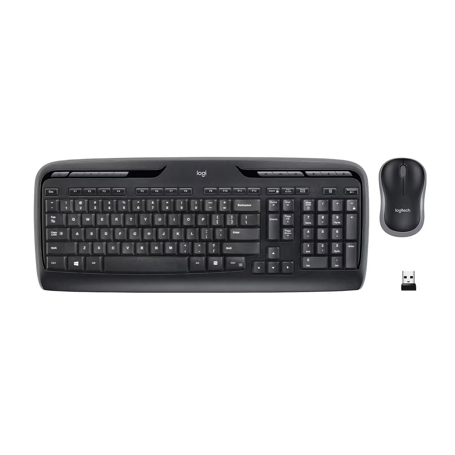Logitech - MK320 Full-size Wireless Membrane Keyboard and Mouse Bundle for PC...